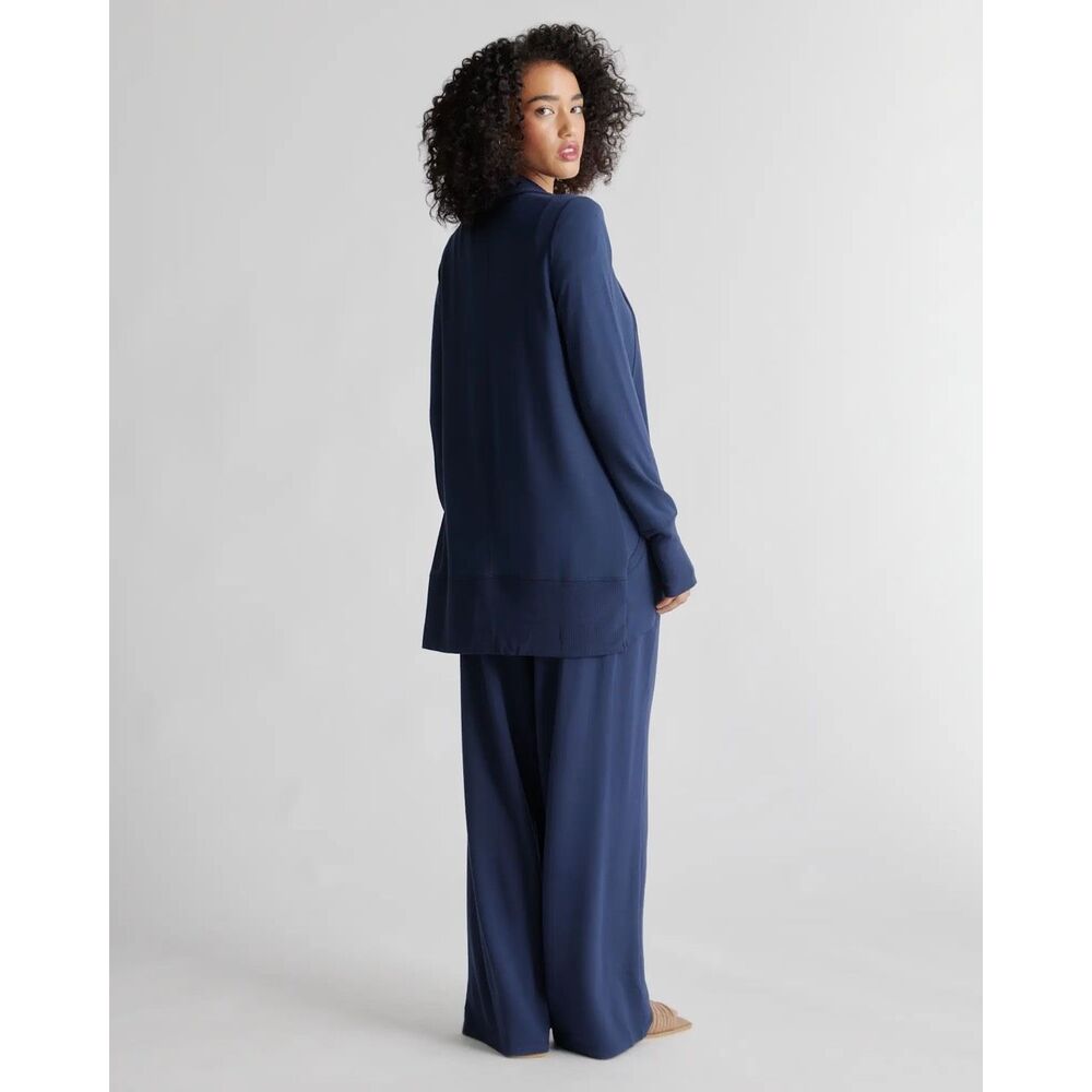 NWT Quince Cardigan Navy Size Large Stretch - Picture 2 of 9